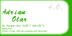 adrian olar business card